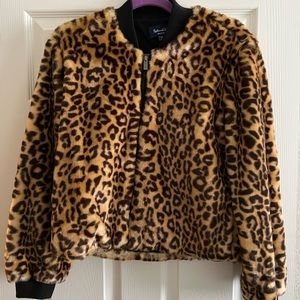 Splendid leopard bomber jacket